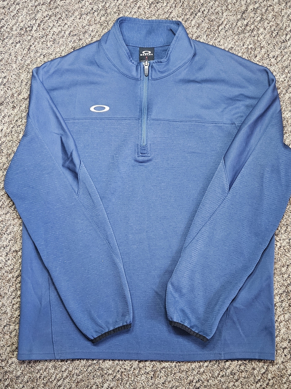 Oakley Men’s Gridlock Blue Quarter-Zip Pullover Jacket, Size Large